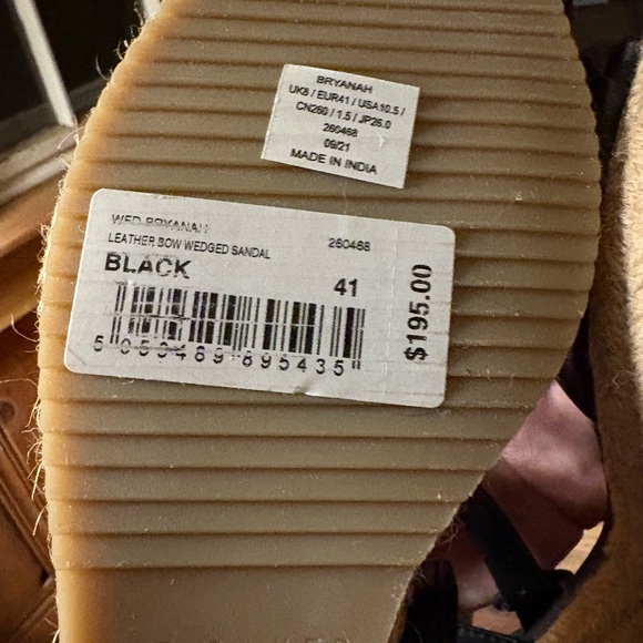 Ted Baker Black Espadrille Sandals with Bow size 10 - Picture 6 of 7